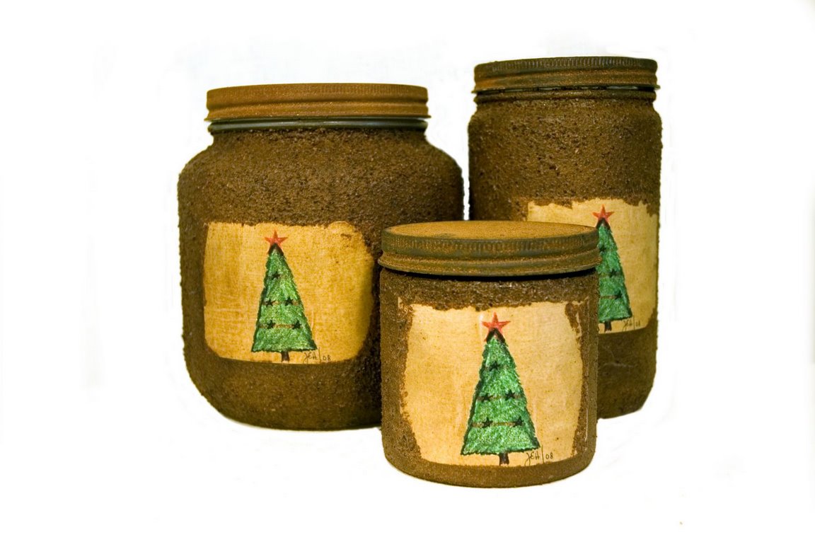 Christmas Tree Jar - Click Image to Close